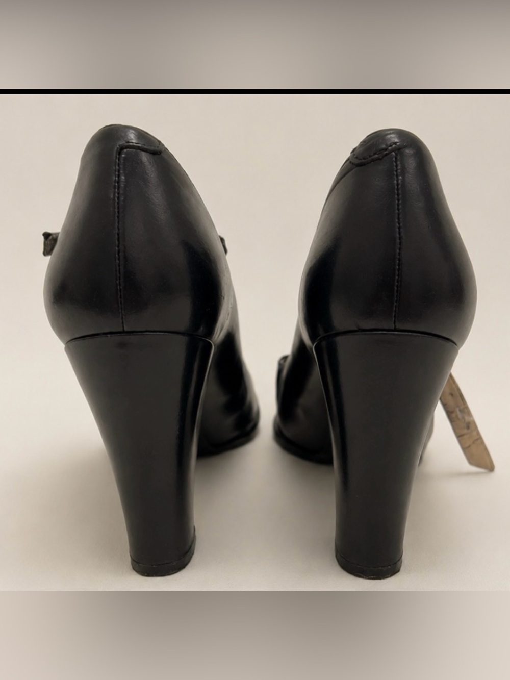 Vintage 1980s ALDO Leather T-Strap Mary Jane Heels Dark Academia Professor Sz 10 - Picture 8 of 9
